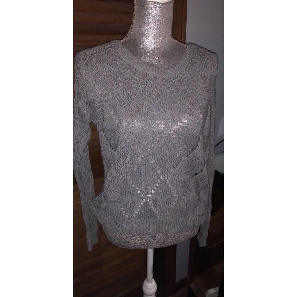 Grey See-Through sweater